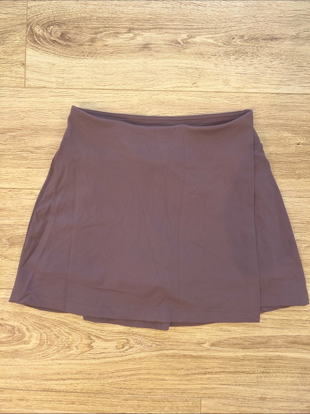 Women's Brown Wrap-Front Mini Skirt